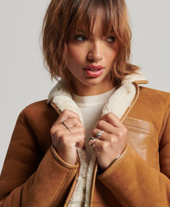 shearling αγγαρεία μπουφάν γυναίκες είδη ένδυσης βυρσοδέψω Superdry L02L5424