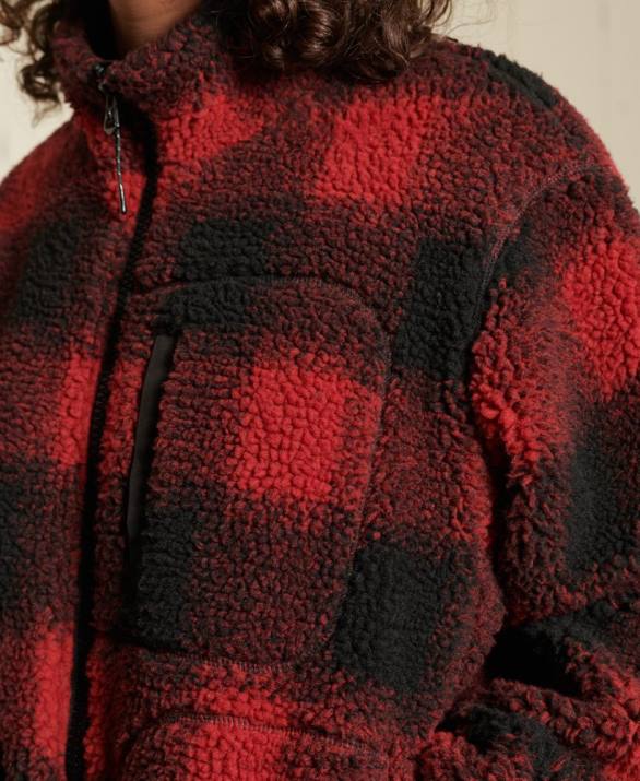 σακάκι sherpa bomber γυναίκες είδη ένδυσης το κόκκινο Superdry L02L5484