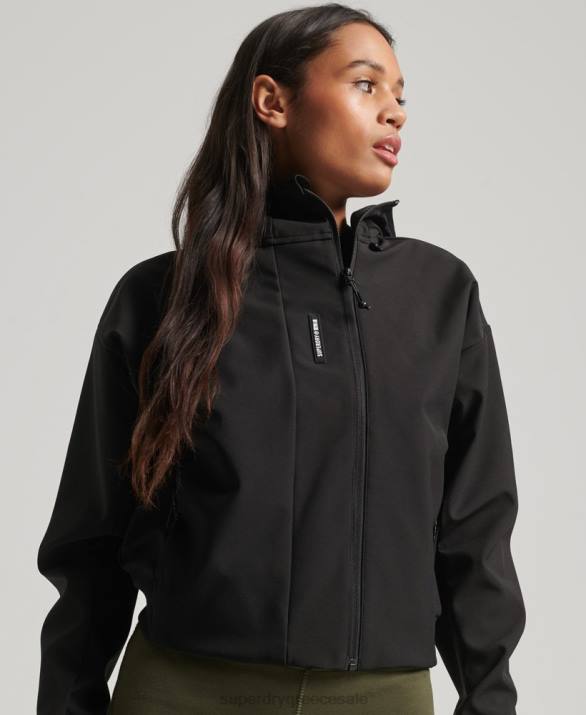 tech crop softshell σακάκι γυναίκες είδη ένδυσης μαύρος Superdry L02L5432