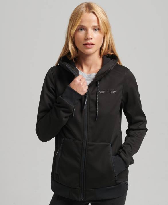 tech softshell μπουφάν γυναίκες είδη ένδυσης μαύρος Superdry L02L5554