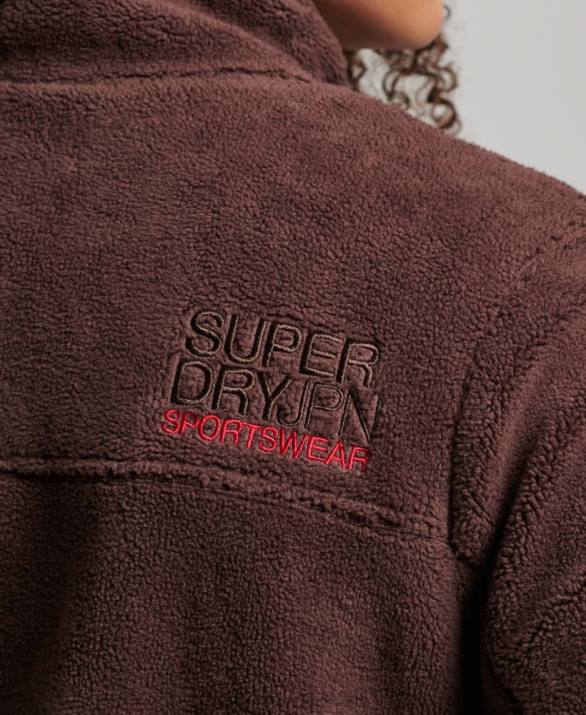 φλις μπουφάν trekker γυναίκες είδη ένδυσης καφέ Superdry L02L3559