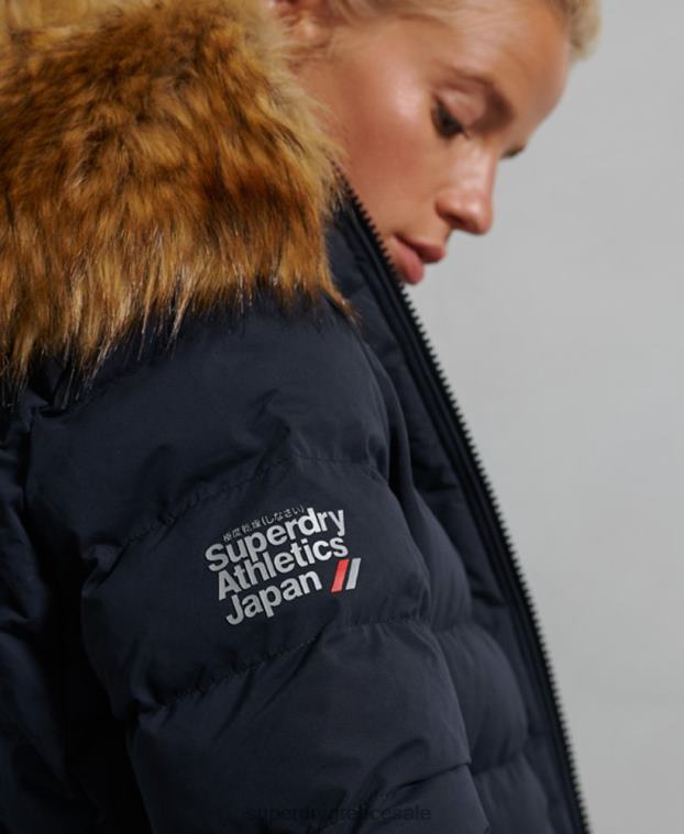 αρκτικό ψηλό παλτό γυναίκες Superdry είδη ένδυσης 00T2R5655 ΠΟΛΕΜΙΚΟ ΝΑΥΤΙΚΟ