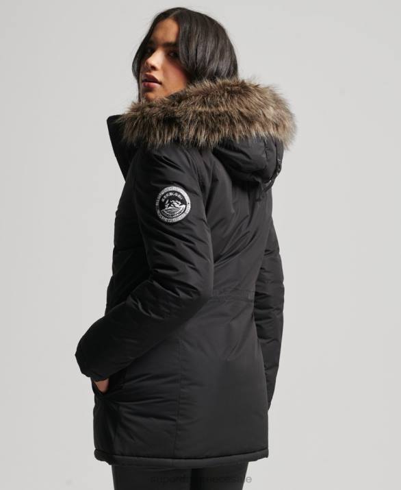 παλτό ashley everest parka γυναίκες είδη ένδυσης μαύρος Superdry L02L5415