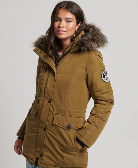 παλτό ashley everest parka γυναίκες είδη ένδυσης πράσινος Superdry L02L5516