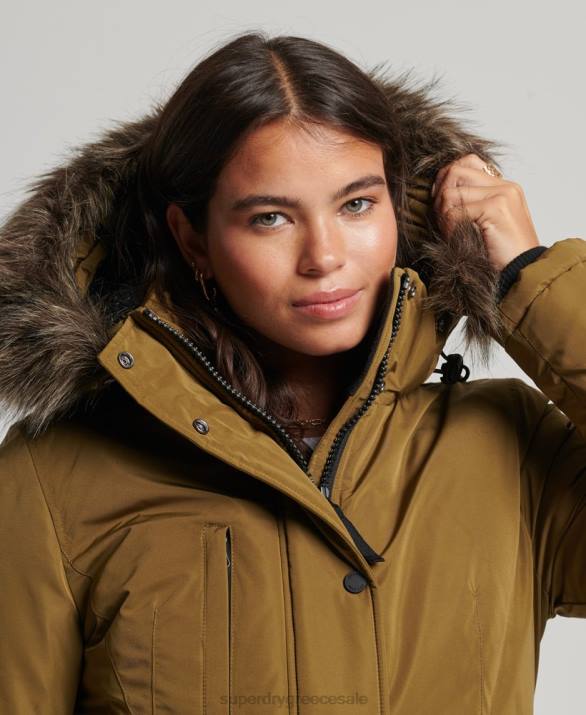 παλτό ashley everest parka γυναίκες είδη ένδυσης πράσινος Superdry L02L5516