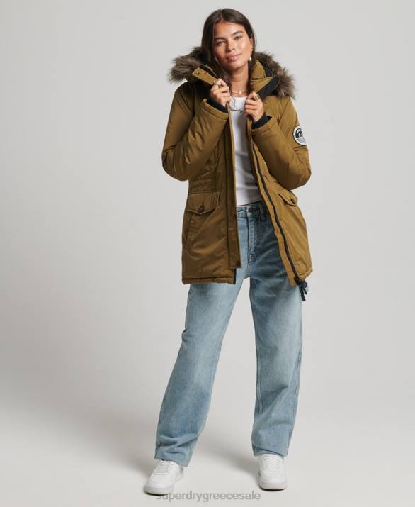 παλτό ashley everest parka γυναίκες είδη ένδυσης πράσινος Superdry L02L5516