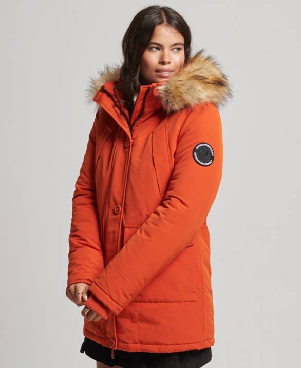 παλτό everest parka γυναίκες είδη ένδυσης πορτοκάλι Superdry L02L3684