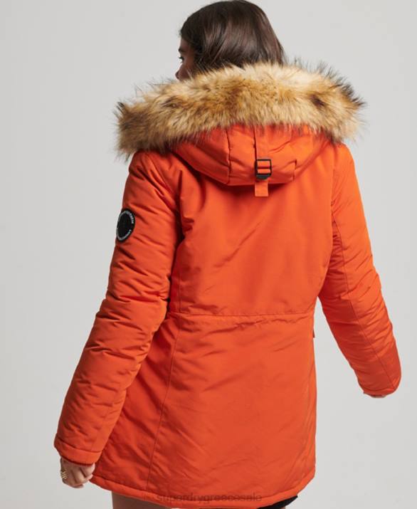 παλτό everest parka γυναίκες είδη ένδυσης πορτοκάλι Superdry L02L3684