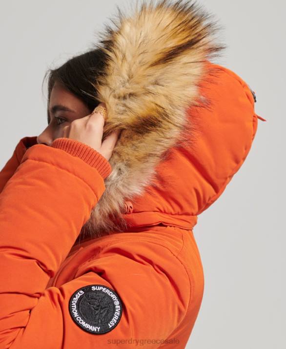 παλτό everest parka γυναίκες είδη ένδυσης πορτοκάλι Superdry L02L3684