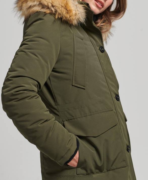 παλτό everest parka γυναίκες είδη ένδυσης πράσινος Superdry L02L3781