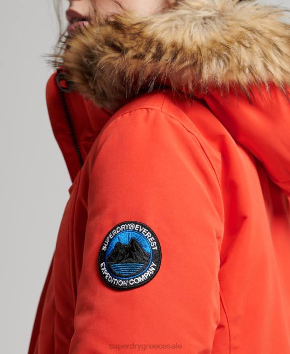 παλτό everest parka γυναίκες είδη ένδυσης πορτοκάλι Superdry L02L3785