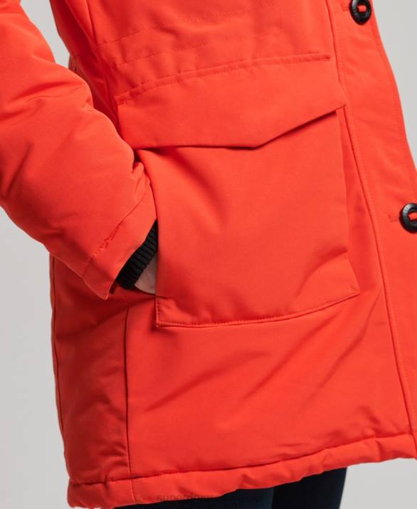 παλτό everest parka γυναίκες είδη ένδυσης πορτοκάλι Superdry L02L3785