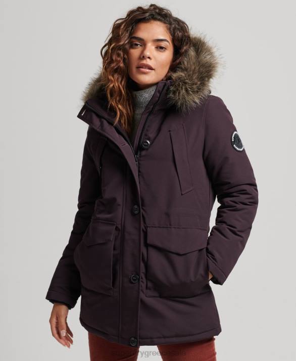 παλτό everest parka γυναίκες είδη ένδυσης μωβ Superdry L02L3786