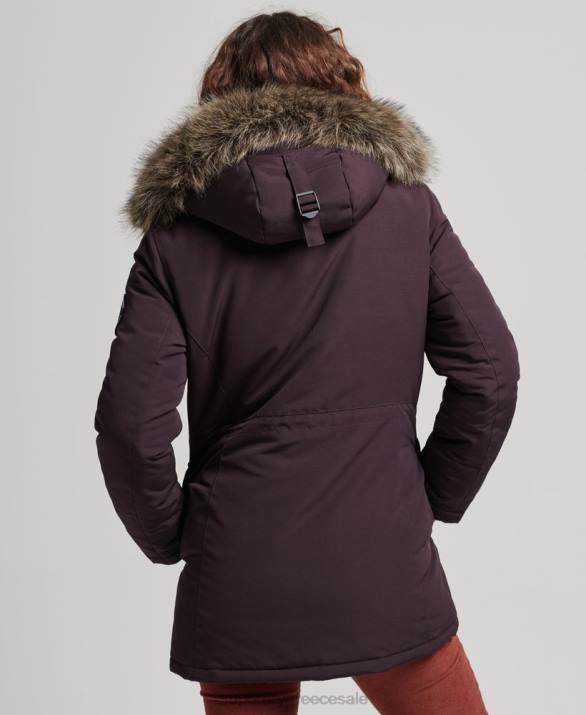 παλτό everest parka γυναίκες είδη ένδυσης μωβ Superdry L02L3786