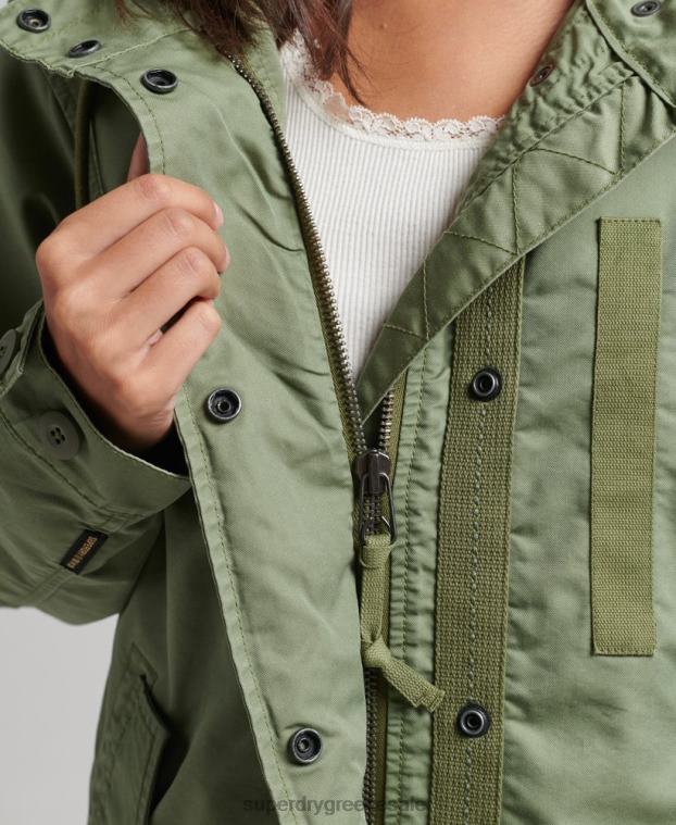 παλτό parka πεδίου γυναίκες Superdry είδη ένδυσης 00T2R5663 χακί