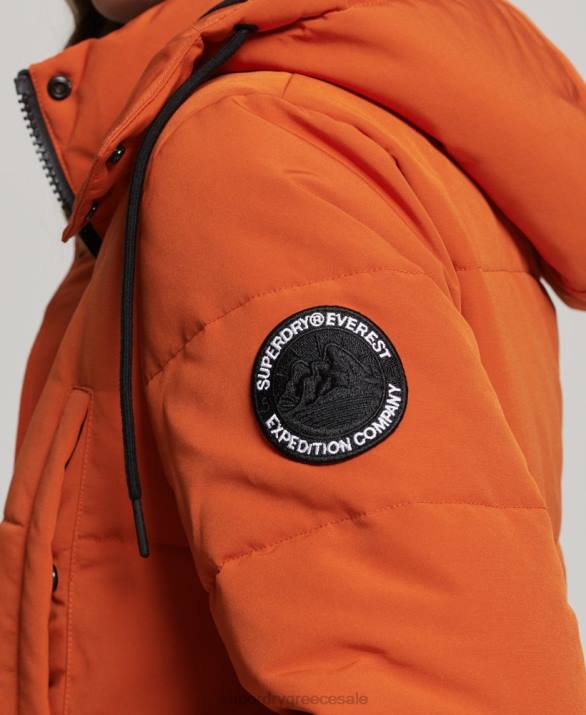 puffer παλτό παραγάδι everest γυναίκες είδη ένδυσης πορτοκάλι Superdry L02L3673