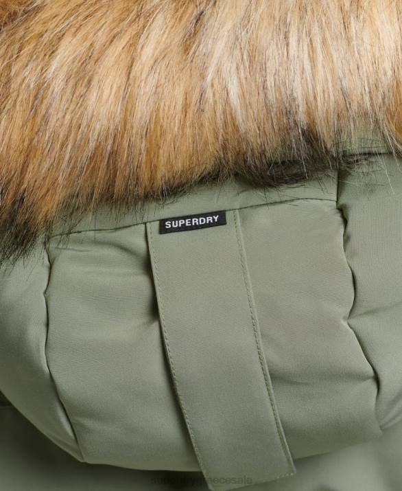 xpd everest parka παλτό γυναίκες είδη ένδυσης χακί Superdry L02L3655