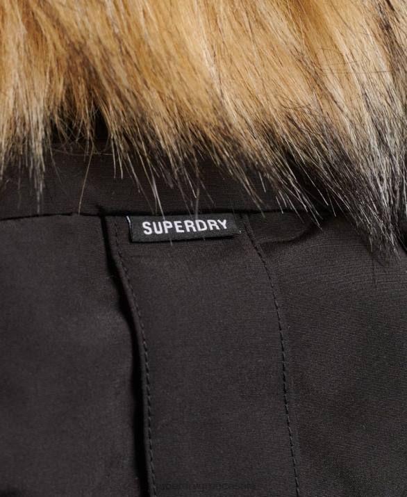 xpd everest parka παλτό γυναίκες είδη ένδυσης μαύρος Superdry L02L3740