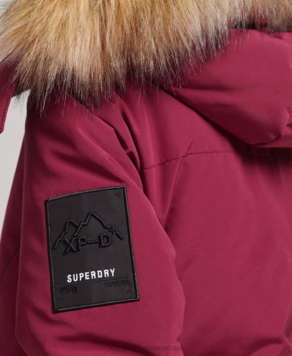 xpd everest parka παλτό γυναίκες είδη ένδυσης ροζ Superdry L02L5445