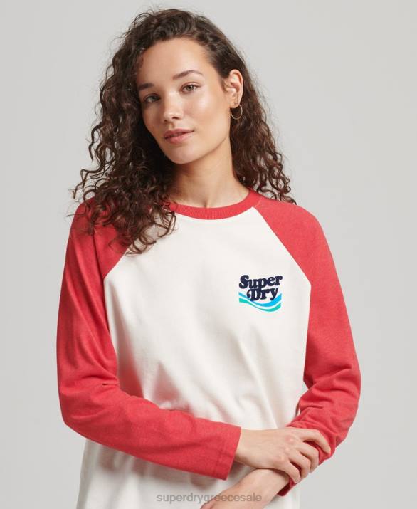 cooper nostalgia top γυναίκες είδη ένδυσης το κόκκινο Superdry L02L3071