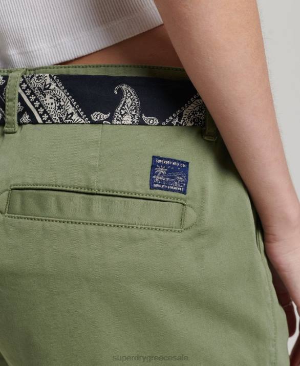 καυτό σορτς chino γυναίκες είδη ένδυσης χακί Superdry L02L2072