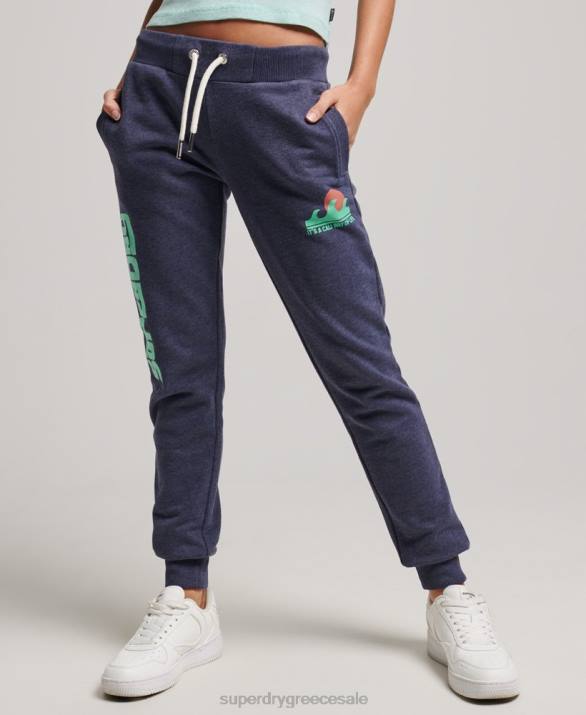 cali cutout unbrushed joggers γυναίκες είδη ένδυσης ΠΟΛΕΜΙΚΟ ΝΑΥΤΙΚΟ Superdry L02L3916