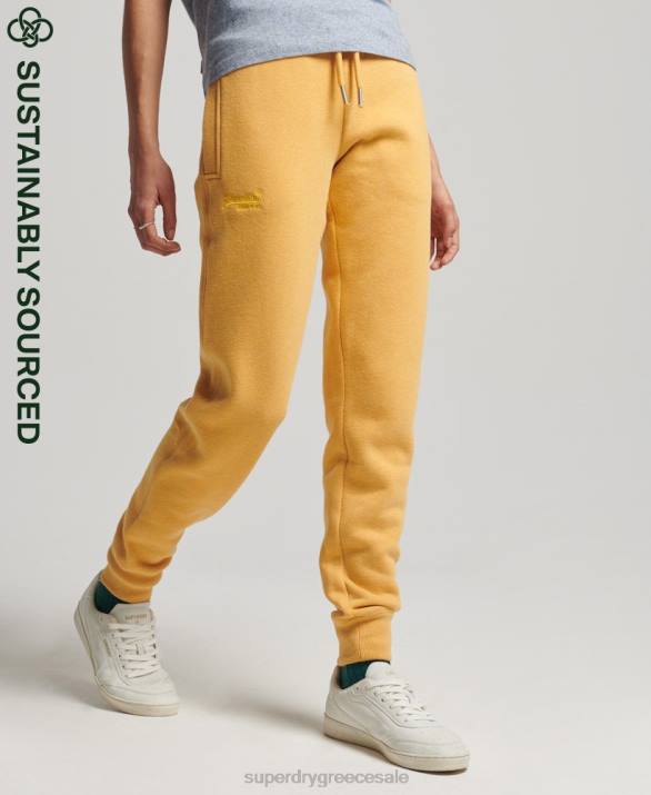 οργανικό βαμβάκι vintage λογότυπο κεντημένο joggers γυναίκες είδη ένδυσης κίτρινος Superdry L02L6582