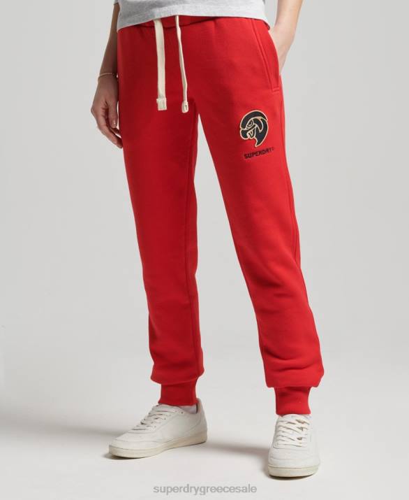 vintage κολεγιακό joggers γυναίκες είδη ένδυσης το κόκκινο Superdry L02L6587