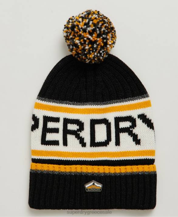 λογότυπο beanie άνδρες αξεσουάρ μαύρος Superdry L02L1840