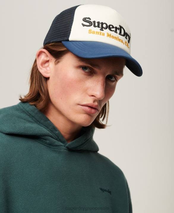 vintage καπάκι φορτηγατζή άνδρες αξεσουάρ άσπρο Superdry L02L1624