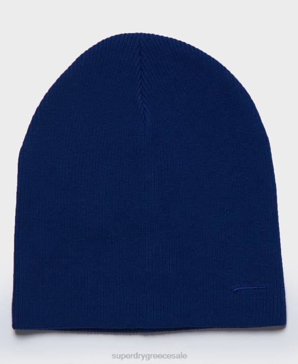 vintage λογότυπο beanie άνδρες αξεσουάρ μπλε Superdry L02L1807