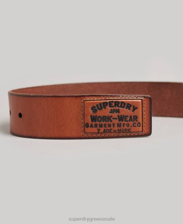 ζώνη badgeman άνδρες αξεσουάρ βυρσοδέψω Superdry L02L1844