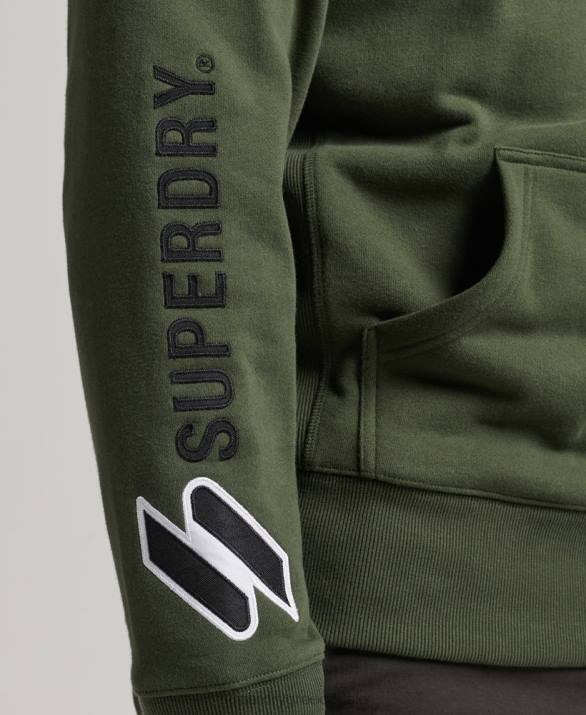 απλικέ κουκούλα άνδρες είδη ένδυσης χακί Superdry L02L654