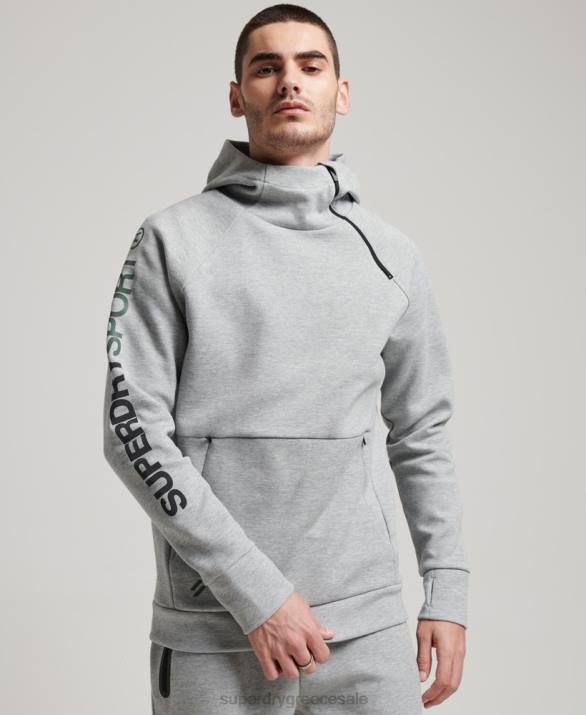 κουκούλα gymtech άνδρες είδη ένδυσης γκρί Superdry L02L536