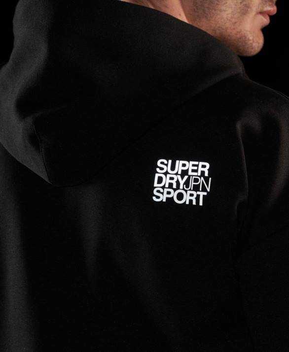 κουκούλα gymtech άνδρες είδη ένδυσης μαύρος Superdry L02L683