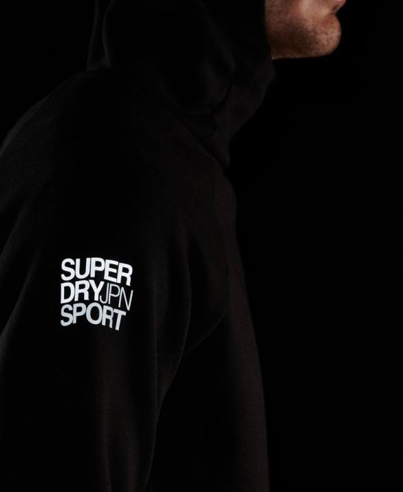 κουκούλα gymtech άνδρες είδη ένδυσης μαύρος Superdry L02L683