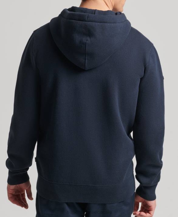 Απαραίτητο hoodie από βιολογικό βαμβάκι άνδρες είδη ένδυσης ΠΟΛΕΜΙΚΟ ΝΑΥΤΙΚΟ Superdry L02L5050