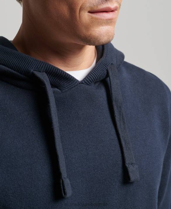 Απαραίτητο hoodie από βιολογικό βαμβάκι άνδρες είδη ένδυσης ΠΟΛΕΜΙΚΟ ΝΑΥΤΙΚΟ Superdry L02L5050