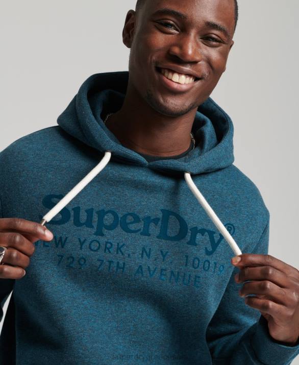 τονικό hoodie του χώρου άνδρες είδη ένδυσης μπλε Superdry L02L862