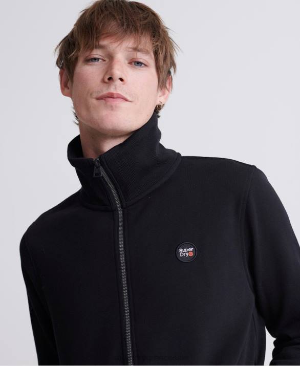 συλλογικό loopback track top άνδρες είδη ένδυσης μαύρος Superdry L02L876