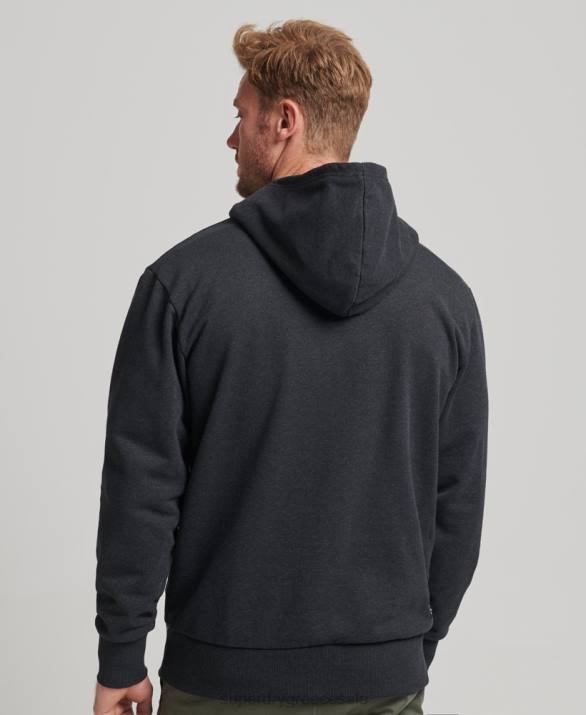 ανακυκλωμένο micro side hoodie άνδρες είδη ένδυσης μαύρος Superdry L02L4991