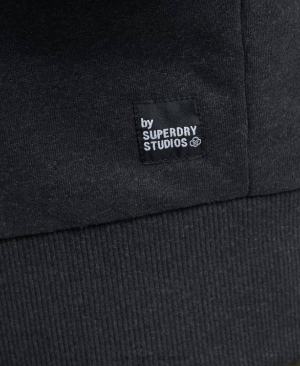 ανακυκλωμένο micro side hoodie άνδρες είδη ένδυσης μαύρος Superdry L02L4991