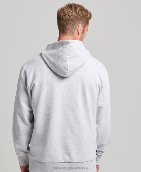 ανακυκλωμένο micro side hoodie άνδρες είδη ένδυσης ανοιχτό γκρι Superdry L02L5014