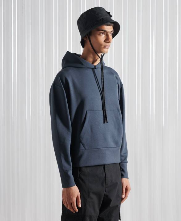 περιορισμένη έκδοση sdx box drop hoodie άνδρες είδη ένδυσης σκούρο μπλε Superdry L02L896