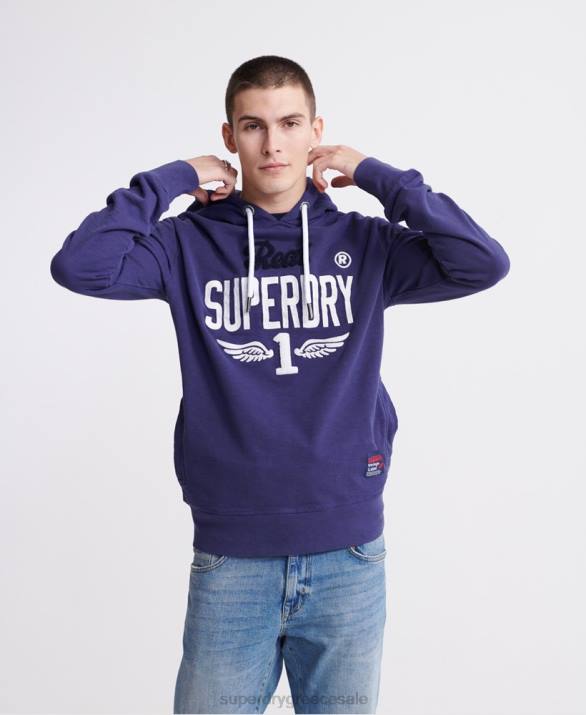 super 1 κλασικό νέον hoodie άνδρες είδη ένδυσης μωβ Superdry L02L901