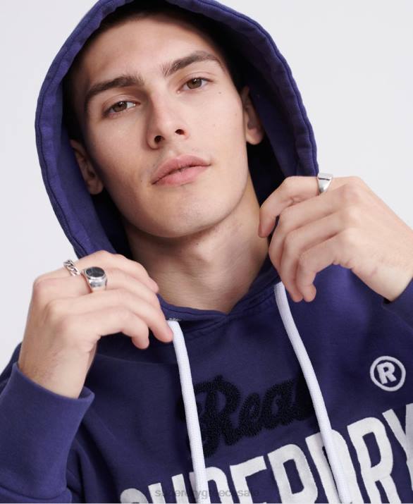 super 1 κλασικό νέον hoodie άνδρες είδη ένδυσης μωβ Superdry L02L901