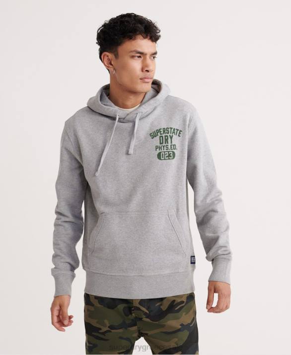 superstate hoodie άνδρες είδη ένδυσης γκρί Superdry L02L902