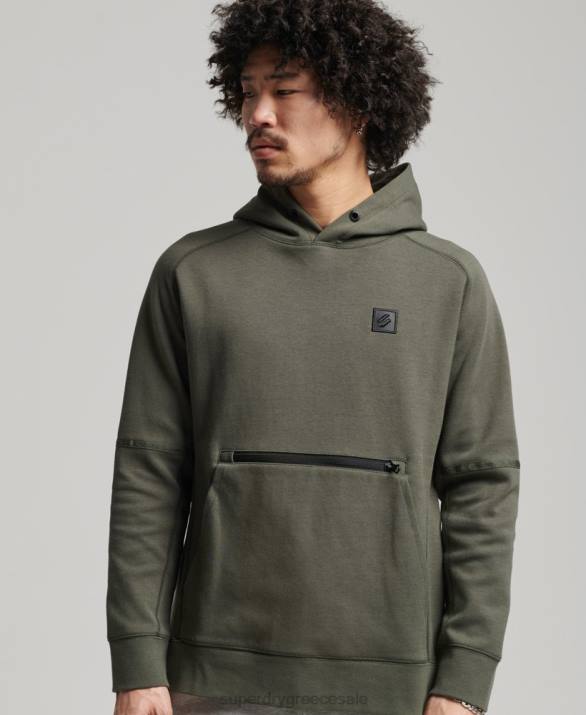 tech hoodie άνδρες είδη ένδυσης χακί Superdry L02L5021