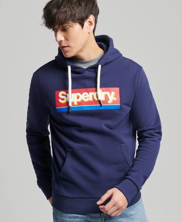 vintage πυρήνα λογότυπο εποχιακό hoodie άνδρες είδη ένδυσης ΠΟΛΕΜΙΚΟ ΝΑΥΤΙΚΟ Superdry L02L883