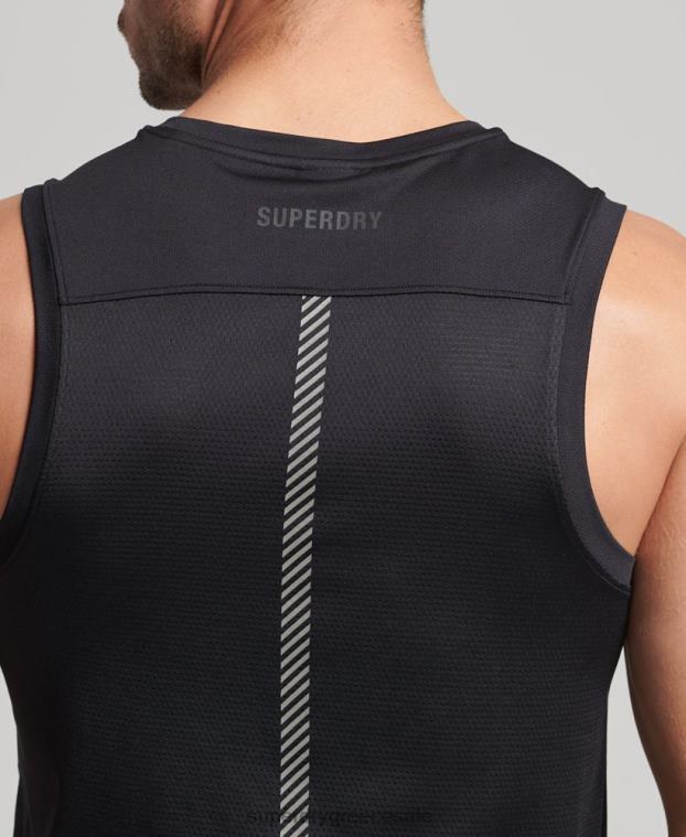 γιλέκο τρεξίματος άνδρες Superdry είδη ένδυσης 00T2R5396 μαύρος